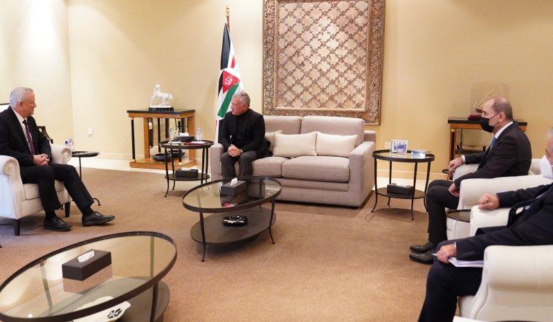 Verteidigungsminister Gantz und König Abdullah II in Amman